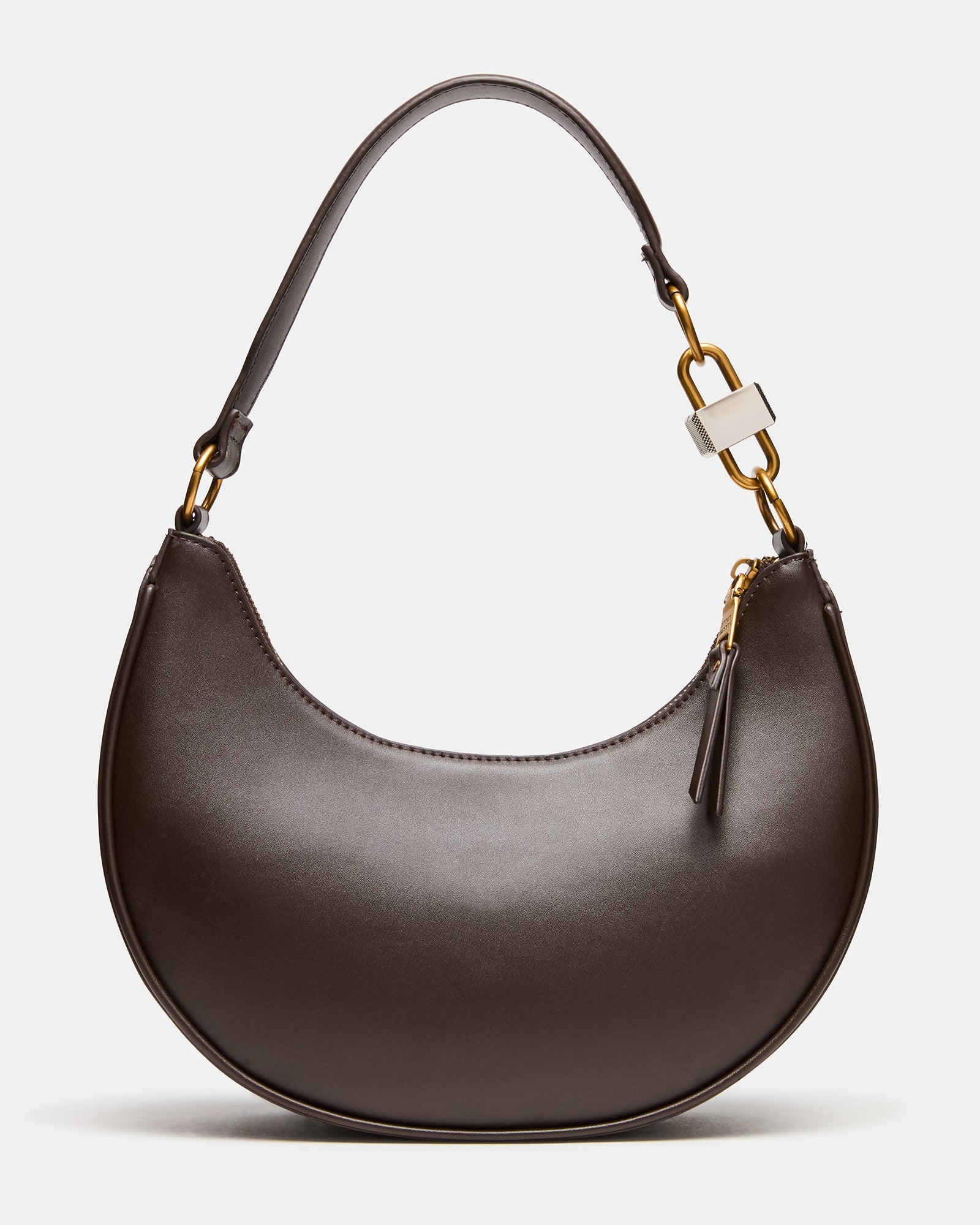 LOHAN Bag Walnut Structured Hobo Shoulder Handbag | Steve Madden