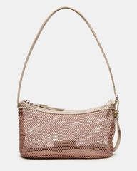 LUCIELL Blush Strap Mesh Structured Bottom Shoulder Handbag | Steve Madden