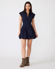 DYANNE Midnight Zip-Front Bubble-Hem Women's Dress | Steve Madden