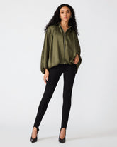 SANDRINE Black High Rise Stirrup Women's Pants | Steve Madden