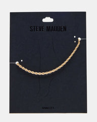 ROPE CHAIN ANKLET GOLD Women's Anklet | Steve Madden