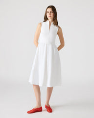 BERLIN White Women's Mock Neck Midi Dress | Steve Madden