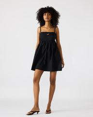 MEADOW Black Mini Cut-Out Flowy Dress | Steve Madden