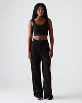 TRE Lace Black Mesh Barrel Low-Rise Women's Pant | Steve Madden