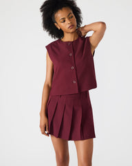 ALESSA Wine Button-Up Women's Top | Steve Madden