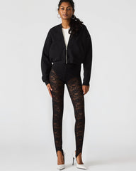 SANDRINE Black Lace Mesh Women's Pant | Steve Madden