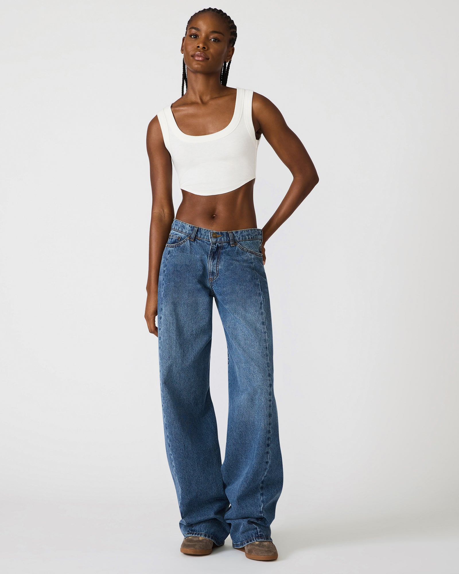 RORI Dark Navy Straight-Leg Denim Women's Bottoms | Steve Madden