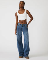 RORI Dark Navy Straight-Leg Denim Women's Bottoms | Steve Madden