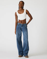 RORI Dark Navy Straight-Leg Denim Women's Bottoms | Steve Madden