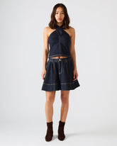 SLOAN Ink Denim Flowy Mini Women's Skirt | Steve Madden
