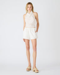 LOU Birch White Eyelet Bow Women's Shorts | Steve Madden