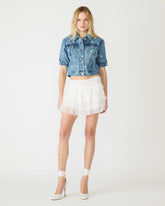 LETA Snow White Lace Ruffle Mini Women's Skirt | Steve Madden