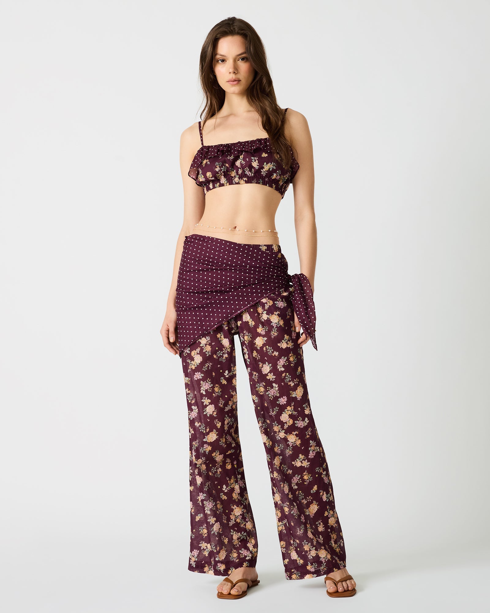 SONNY Port Elastic Wide Leg Scarf Women's Pants | Steve Madden