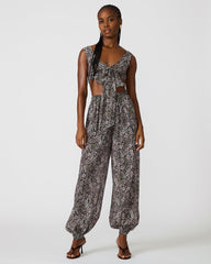 LIVY Forest Green Cropped Sleeveless Front-Tie Women's Top | Steve Madden