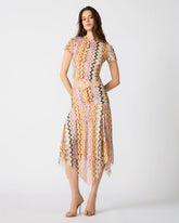LARKE Knit Rainbow Vision Short Sleeve Cropped Women's Top | Steve Madden