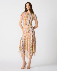 LARKE Knit Rainbow Vision Short Sleeve Cropped Women's Top | Steve Madden