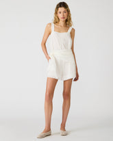 ODELLE Antique Sleeveless Eyelet Scarf Women's Romper | Steve Madden