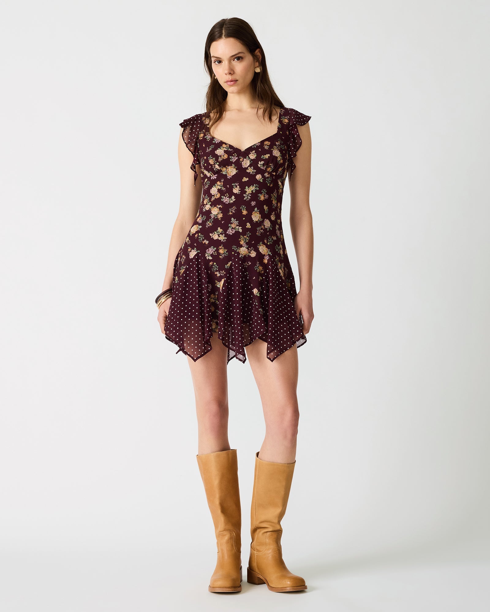 TANISHA Port Flowy Sleeveless Women's Mini Dress | Steve Madden
