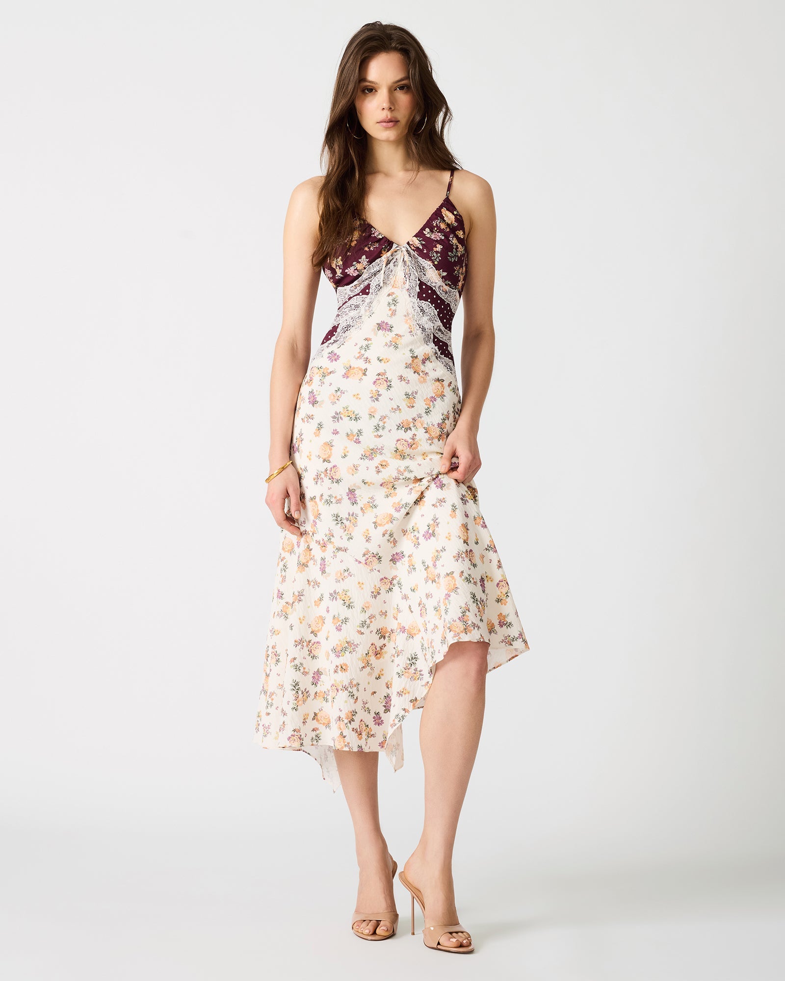 ALESHA Port Lace Sleeveless Slip Women's Maxi Dress | Steve Madden