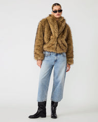 ROE Honey Faux Fur Coat Women's Jacket | Steve Madden