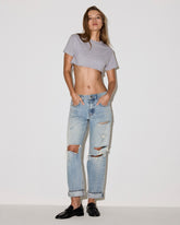 THE STEVIE Vintage Blue Low-Rise Straight Denim Women's Jeans | Steve Madden