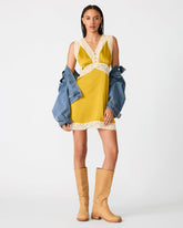 SAVANNA Oilslick Sleeveless Lace Women's Mini Dress | Steve Madden