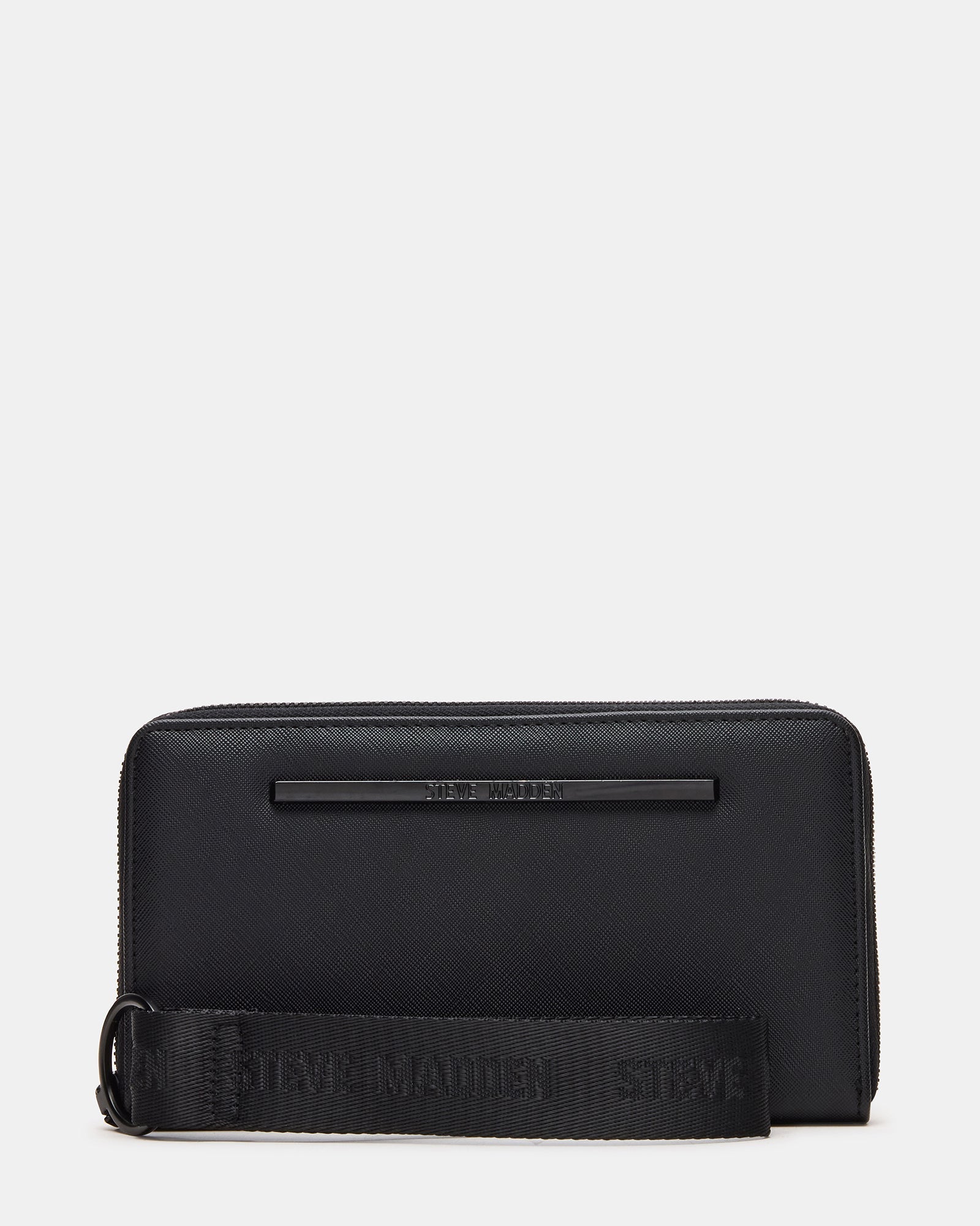 ZIP Wallet Black Zipper Cloure Wristlet Wallet | Steve Madden