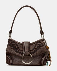 ALBANY Bag Tan Denim Western-Inspired Denim Shoulder Handbag | Steve Madden