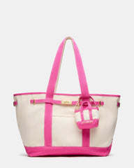 BOAT Bag Hot Pink Shoulder Strap Canvas Tote Handbag | Steve Madden