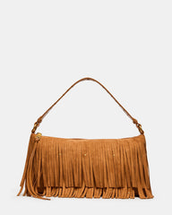 BOHEME Bag Tobacco Shoulder Strap Studded Fringe Handbag | Steve Madden