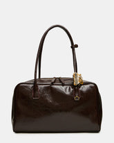 CANDIE Chocolate Tubular Strap Shoulder Handbag | Steve Madden