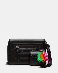 CARLI Black Crossbody Wallet Charms Handbag | Steve Madden
