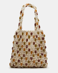 CLARISA Multi Crochet Beaded Drawstring Shoulder Handbag | Steve Madden