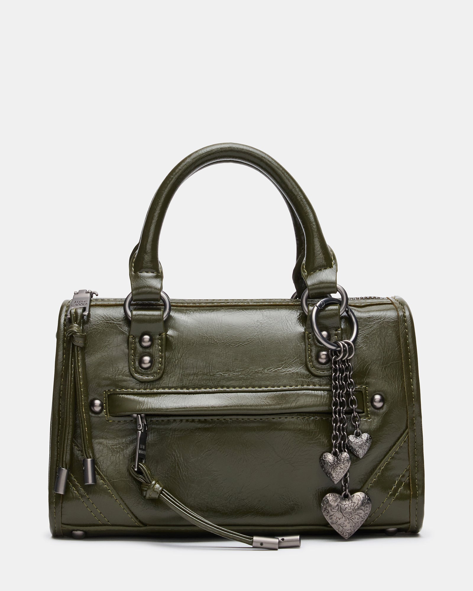 ELIDE Olive Top Handle Satchel Crossbody Handbag | Steve Madden