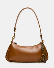 IRINA Tobacco Studded Charms Shoulder Bag | Steve Madden