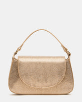 JORDIN Gold Embellished Rhinestones Top-Handle Handbag | Steve Madden