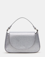 JORDIN Silver Embellished Rhinestones Top-Handle Handbag | Steve Madden
