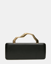 LEENA Bag Black Wavy Metal Clutch Handbag | Steve Madden