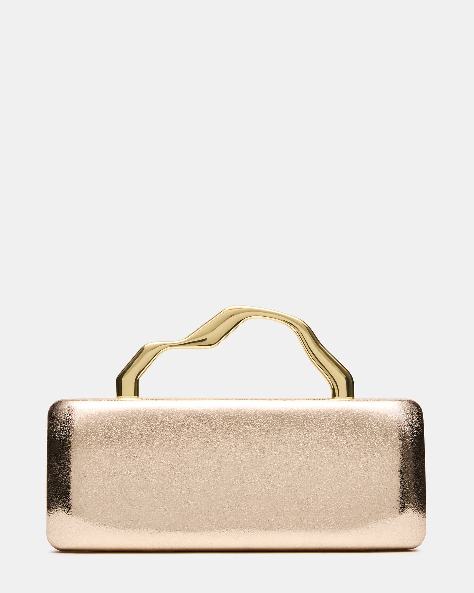 LEENA Bag Gold Wavy Metal Clutch Handbag | Steve Madden