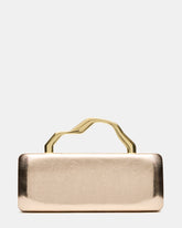 LEENA Bag Gold Wavy Metal Clutch Handbag | Steve Madden