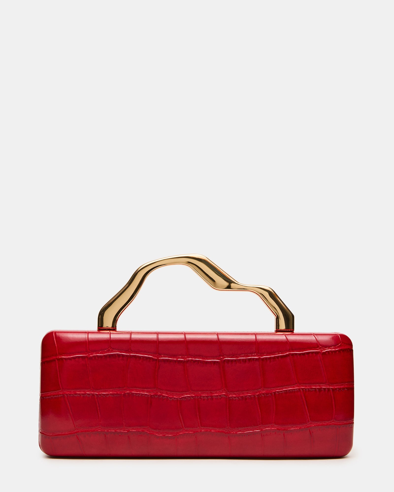 LEENA Bag Red Wavy Metal Clutch Handbag | Steve Madden