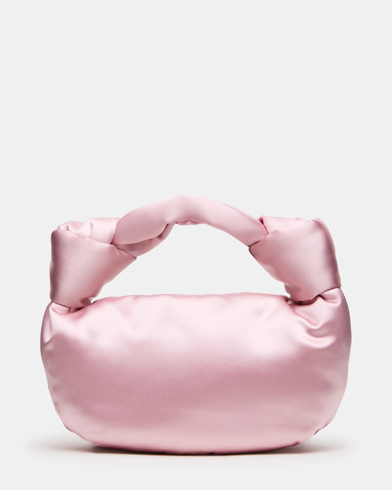 LOVIE Pink Satin Knot Top Handle Handbag | Steve Madden