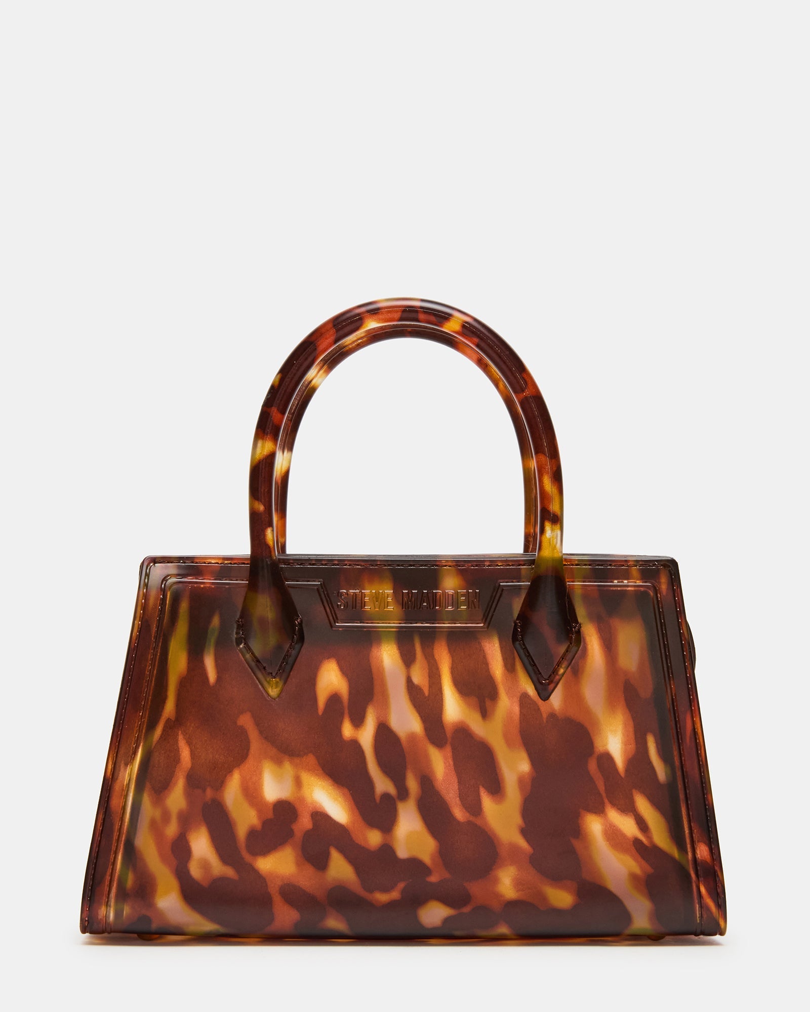 PEACH Jelly Bag Tortoise Mini Crossbody Top-Handle Handbag | Steve Madden