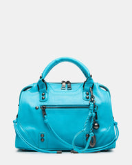 RIGGS Aqua Slouchy Top-Handle Crossbody Satchel Handbag | Steve Madden