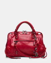 RIGGS Red Slouchy Top-Handle Crossbody Satchel Handbag | Steve Madden