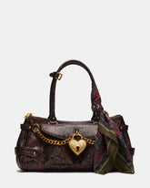SAVANAH Brown Multi Cargo Satchel Shoulder Handbag | Steve Madden
