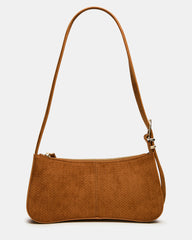 TANZIE Woven Bag Tobacco Two-Tone Buckle Strap Shoulder Bag | Steve Madden