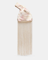 Yuna Blush Multi Brocade Wristlet Tassel Fringe Clutch Handbag | Steve Madden