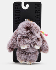 BUNNY Chocolate Alphabet Letter Beaded Plush Bag Charm | Steve Madden