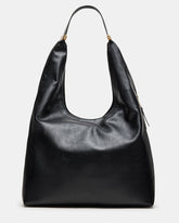 DEMPSY Bag Black Slouchy Hobo Shoulder Strap Bucket Tote Handbag | Steve Madden